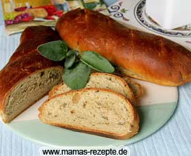 Bild von Dinkel Salbeibrot mit Trockenhefe