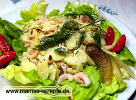 Bild von Kartoffelsalat mit Garnelen