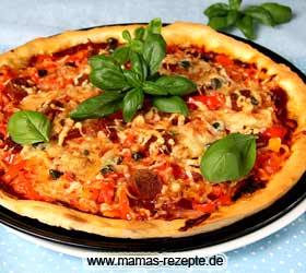 Bild von Paprika Peperoni Pizza Rezept