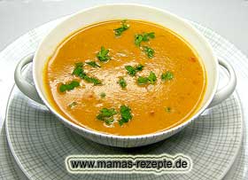 Rote Linsencremesuppe